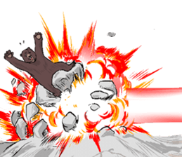 a bear and hermit sticker #6858423