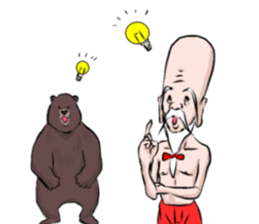 a bear and hermit sticker #6858432