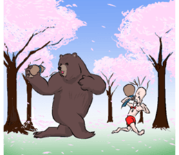 a bear and hermit sticker #6858436