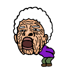 Considerable old grandmother