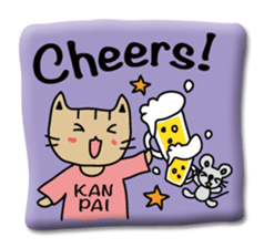 Japanese cat seal sticker #6860186