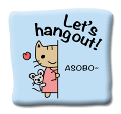 Japanese cat seal sticker #6860197