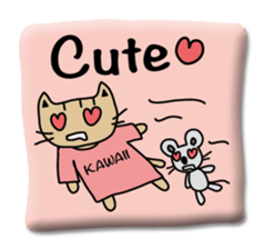 Japanese cat seal sticker #6860198