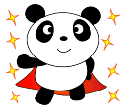 Pandaman Flying cute panda. in love. sticker #6860504