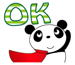 Pandaman Flying cute panda. in love. sticker #6860506