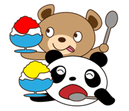 Pandaman Flying cute panda. in love. sticker #6860508