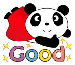 Pandaman Flying cute panda. in love. sticker #6860509