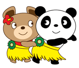 Pandaman Flying cute panda. in love. sticker #6860510