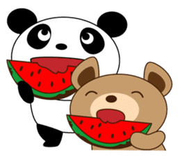 Pandaman Flying cute panda. in love. sticker #6860511