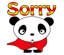 Pandaman Flying cute panda. in love. sticker #6860512