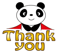 Pandaman Flying cute panda. in love. sticker #6860513