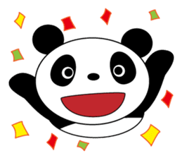 Pandaman Flying cute panda. in love. sticker #6860515