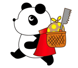 Pandaman Flying cute panda. in love. sticker #6860516