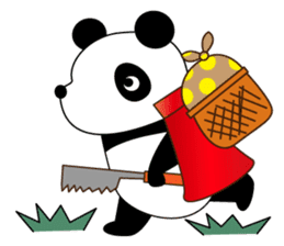 Pandaman Flying cute panda. in love. sticker #6860517