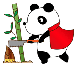 Pandaman Flying cute panda. in love. sticker #6860518