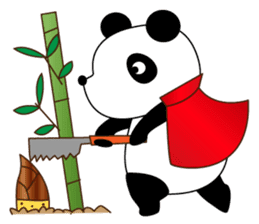 Pandaman Flying cute panda. in love. sticker #6860518