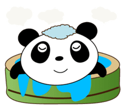 Pandaman Flying cute panda. in love. sticker #6860520