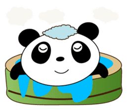 Pandaman Flying cute panda. in love. sticker #6860520