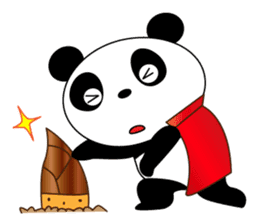 Pandaman Flying cute panda. in love. sticker #6860523