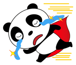 Pandaman Flying cute panda. in love. sticker #6860533