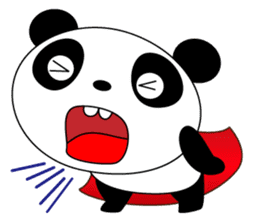 Pandaman Flying cute panda. in love. sticker #6860537