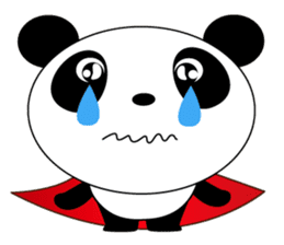 Pandaman Flying cute panda. in love. sticker #6860538