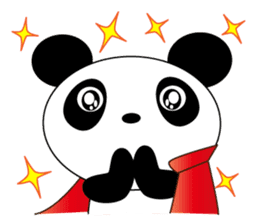 Pandaman Flying cute panda. in love. sticker #6860539
