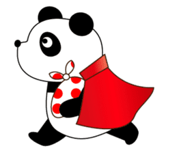 Pandaman Flying cute panda. in love. sticker #6860541