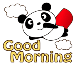 Pandaman Flying cute panda. in love. sticker #6860542