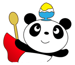 Pandaman Flying cute panda. in love. sticker #6860543