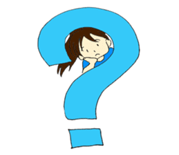 Mia of the hiragana letter 2 sticker #6861062