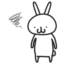 Simple stamp of simple rabbit 2nd sticker #6861257