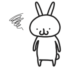 Simple stamp of simple rabbit 2nd sticker #6861257