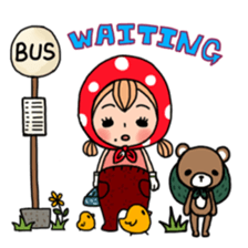 Strawberry country girl with her friends sticker #6861265