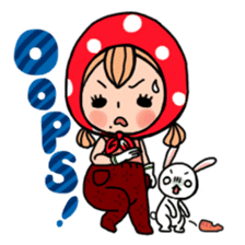 Strawberry country girl with her friends sticker #6861267