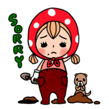 Strawberry country girl with her friends sticker #6861269