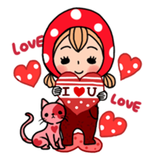 Strawberry country girl with her friends sticker #6861271