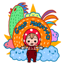 Strawberry country girl with her friends sticker #6861272