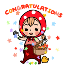 Strawberry country girl with her friends sticker #6861274