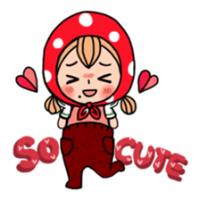 Strawberry country girl with her friends sticker #6861275