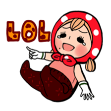 Strawberry country girl with her friends sticker #6861276