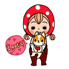 Strawberry country girl with her friends sticker #6861281