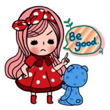 Strawberry country girl with her friends sticker #6861287