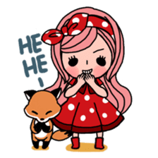 Strawberry country girl with her friends sticker #6861288