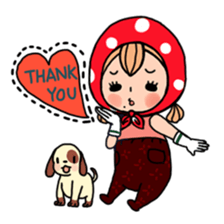 Strawberry country girl with her friends sticker #6861293