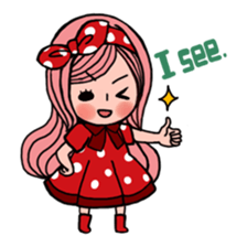 Strawberry country girl with her friends sticker #6861295