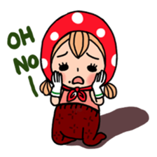 Strawberry country girl with her friends sticker #6861298