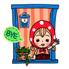 Strawberry country girl with her friends sticker #6861303