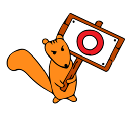 Squirrel's sticker in english version. sticker #6861584