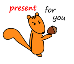 Squirrel's sticker in english version. sticker #6861606